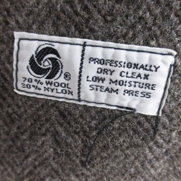 Adams Row Brown Wool Tweed Overcoat Top Coat Vintage Luxury Size 42 Made In USA - Picture 8 of 9